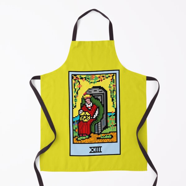 Item preview, Wait, is this pixel art tarot? Yellow - Minor Arcana 'Queen of Pentacles' (Design for T-shirt, stickers and other accessories) designed and sold by Pixel Waite.