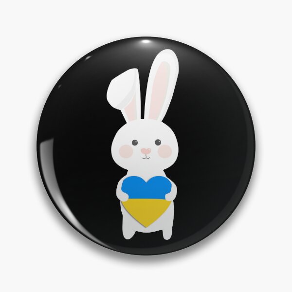Item preview, Ukrainian bunny holds a heart.  designed and sold by BeRudeShop.