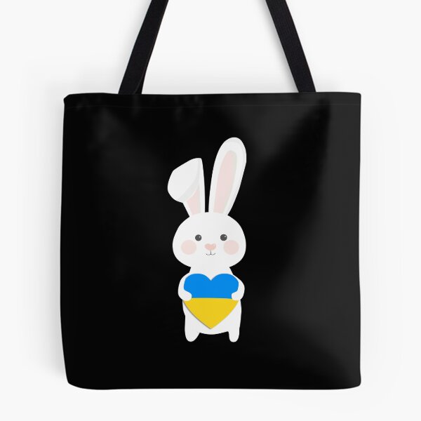 Item preview, Ukrainian bunny holds a heart.  designed and sold by BeRudeShop.