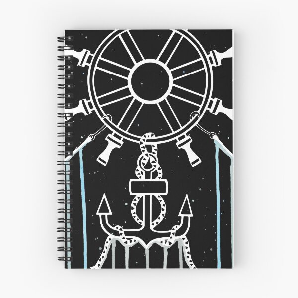 Item preview, Steering Helm and Anchor [White Ink] designed and sold by ImportAutumn.