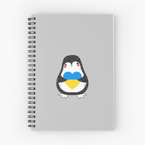 Item preview, Ukrainian penguin holds a heart.  designed and sold by BeRudeShop.
