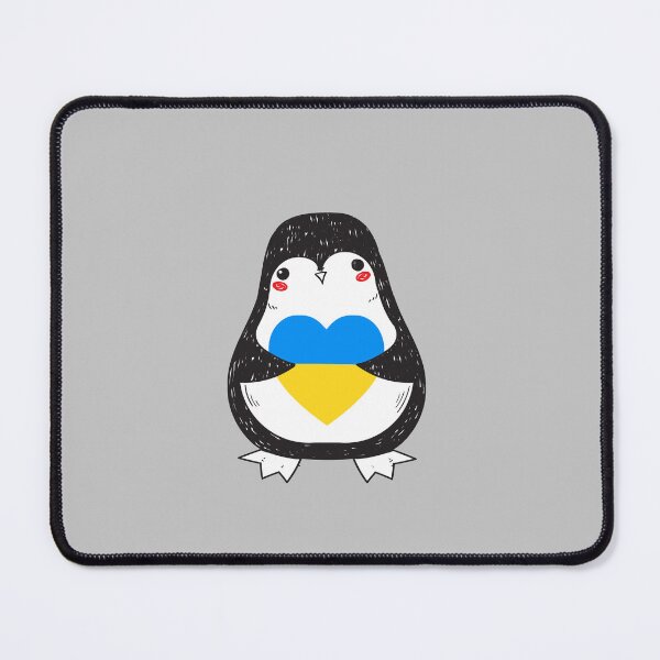 Item preview, Ukrainian penguin holds a heart.  designed and sold by BeRudeShop.