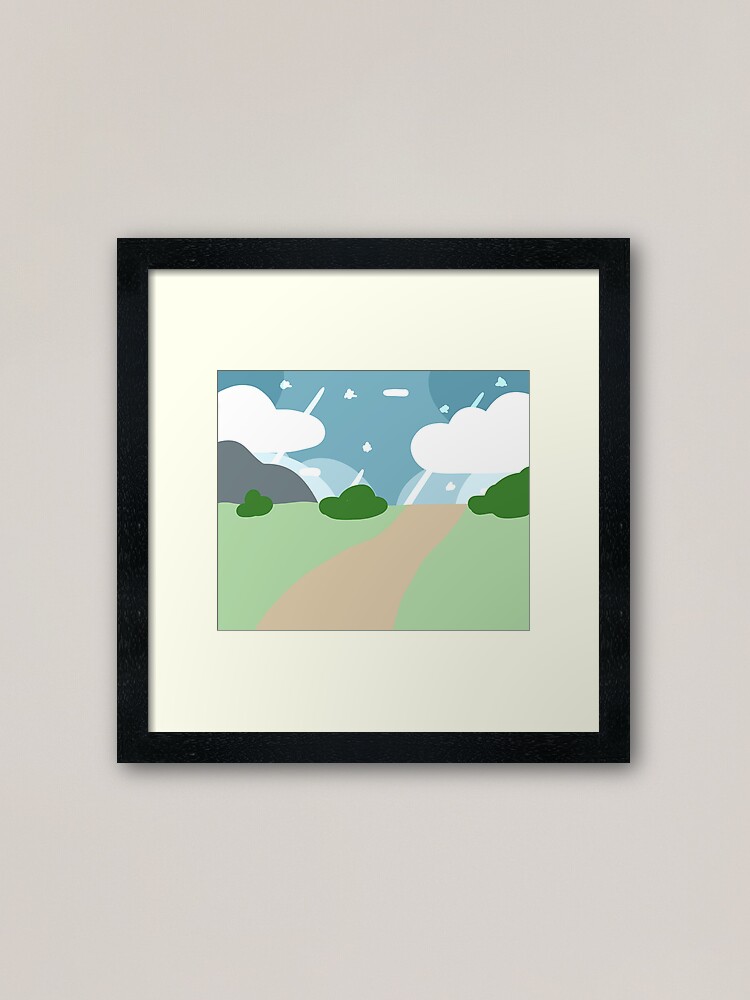 Steven Universe Background Art Original Landscape Framed Art Print By Omuneko Redbubble
