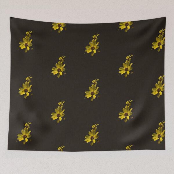 Item preview, Yellow flowers on Dark Background designed and sold by kasthu.