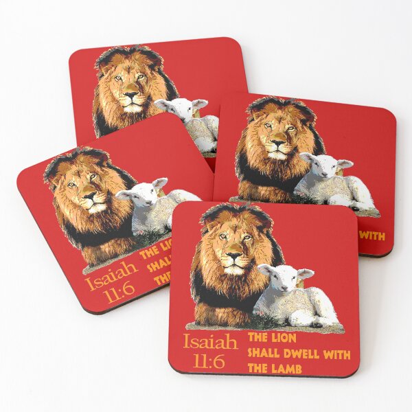 Item preview, Bible Verse Isaiah 116 The Lion shall dwell with the Lamb Poster designed and sold by kinlawahcoccatt.