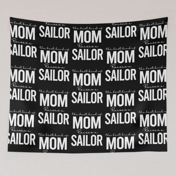 Item preview, The best kind of mom raises a sailor - white designed and sold by EmilyFun.
