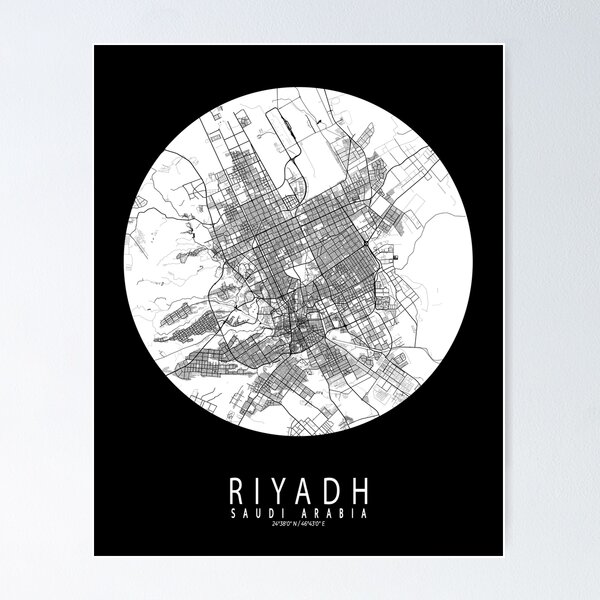 Item preview, Riyadh City Map of Saudi Arabia - Full Moon designed and sold by deMAP.