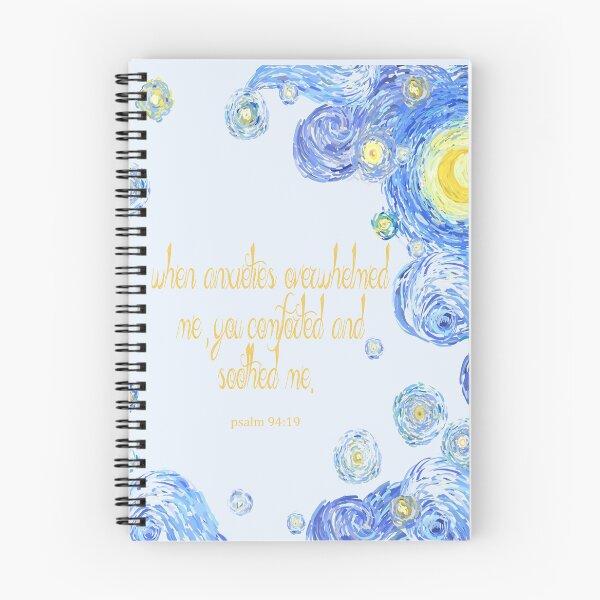 Item preview, Psalm 94:19 spiral notebook designed and sold by crafts-gift.