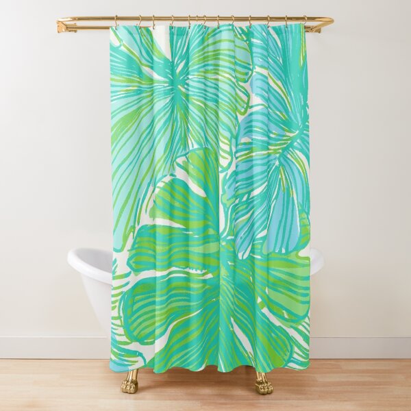 water leaf pattern Shower Curtain