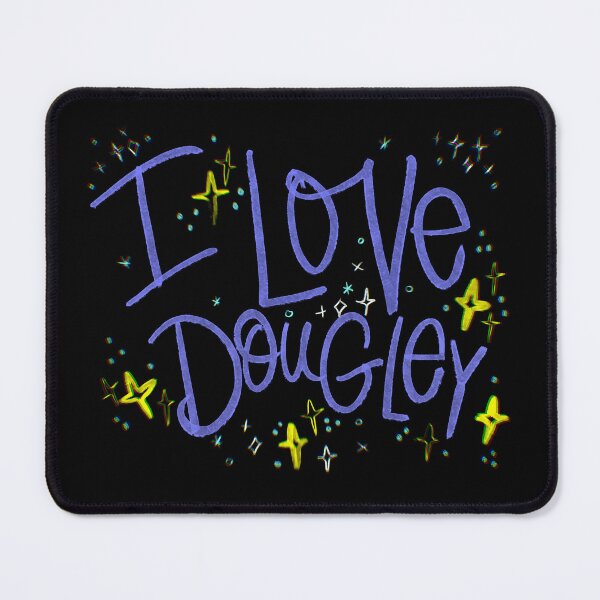Item preview, I LOVE DOUGLEY CUSTOM NAME PURPLE designed and sold by GIVENGRACE.ART.