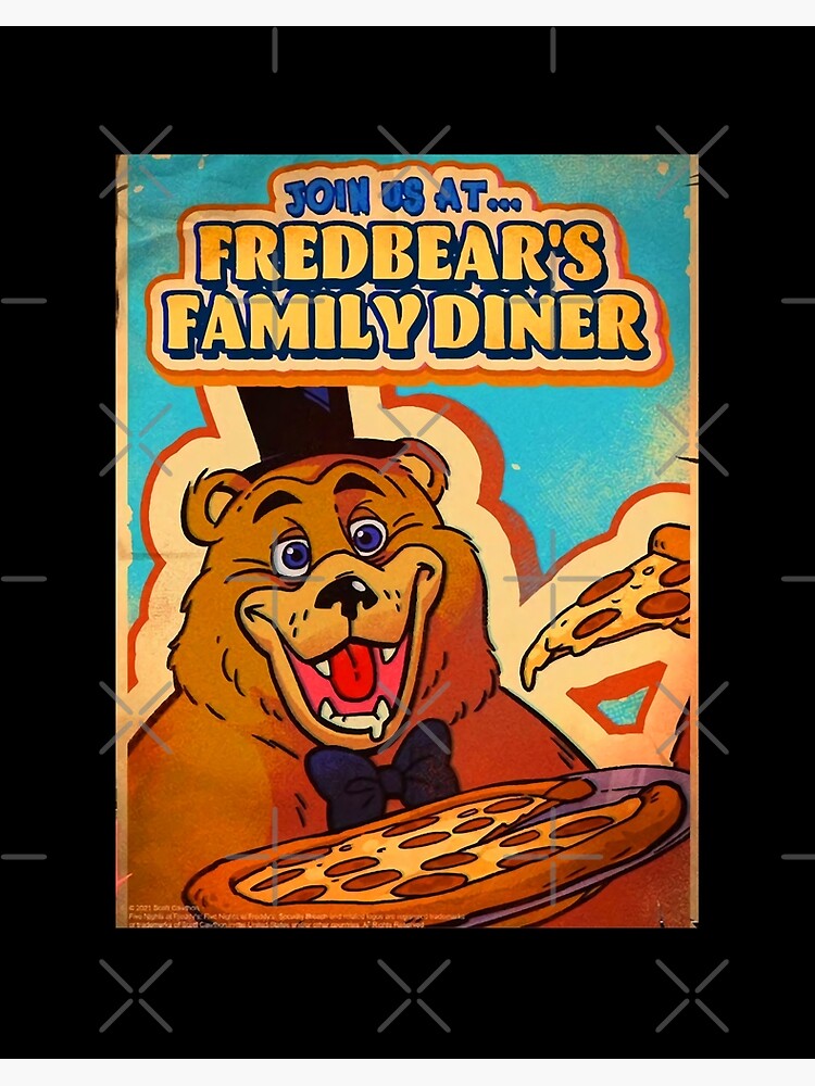  FNAF Fredbear's Family Diner Pizza Metal Sign Wall Decor -  8x12 Inch Novelty Art Print : Home & Kitchen