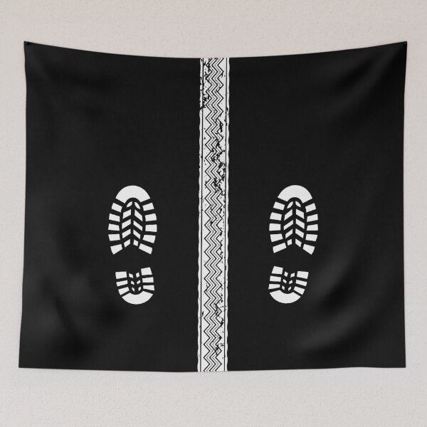 Item preview, Motorcycle Tyre Track And Boot Prints designed and sold by GO SHIRT-TEE.