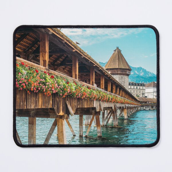 Item preview, Chapel Bridge in Lucerne Switzerland - Travel Photography designed and sold by ppolecho.