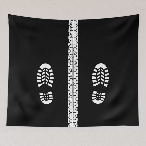 Item preview, Motorcycle Tyre Track And Boot Prints designed and sold by GO SHIRT-TEE.