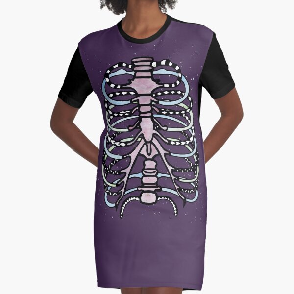 Polynesian Ribcage Graphic T-Shirt Dress