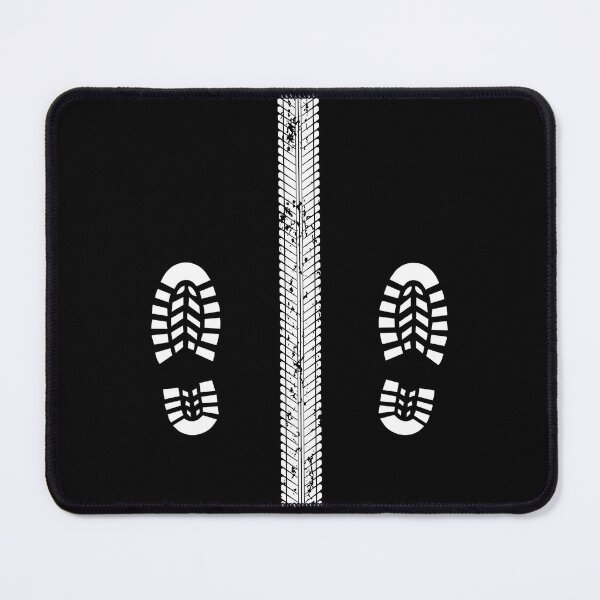 Item preview, Motorcycle Tyre Track And Boot Prints designed and sold by GO SHIRT-TEE.