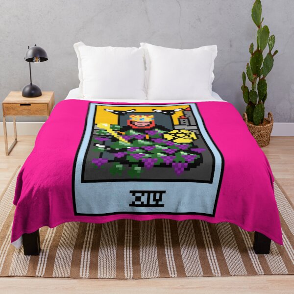 Item preview, Wait, is this pixel art tarot? Pink - Minor Arcana 'King of Pentacles' (Design for T-shirt, stickers and other accessories) designed and sold by Pixel Waite.