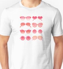 Sonnenbrille Kollektion - Pink Ombré Palette Slim Fit T-Shirt