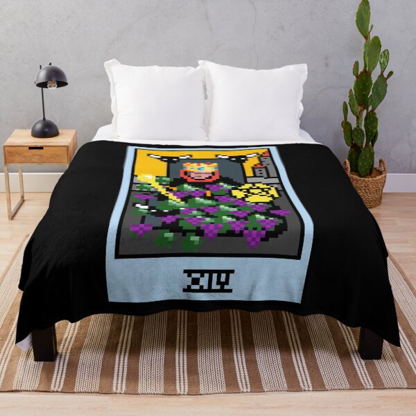 Item preview, Wait, is this pixel art tarot? Black - Minor Arcana 'King of Pentacles' (Design for T-shirt, stickers and other accessories) designed and sold by Pixel Waite.