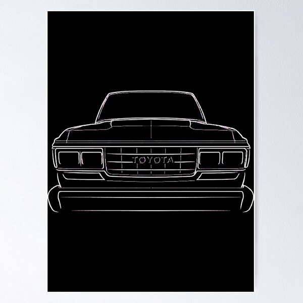 Item preview, Toyota Landcruiser Series 60 - front stencil, white  designed and sold by JohnRob5557480.