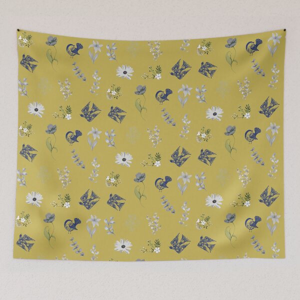 Item preview, Pastel Colored Floral Patterns / White, Gray and Blue Boho Floral Design, For Flower Lovers & Nature Lovers   designed and sold by haRexia.