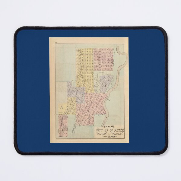 Item preview, Old St Peter MN Map (1872) Vintage Minnesota City _amp_ Street Atlas   designed and sold by phoenixmitchell.