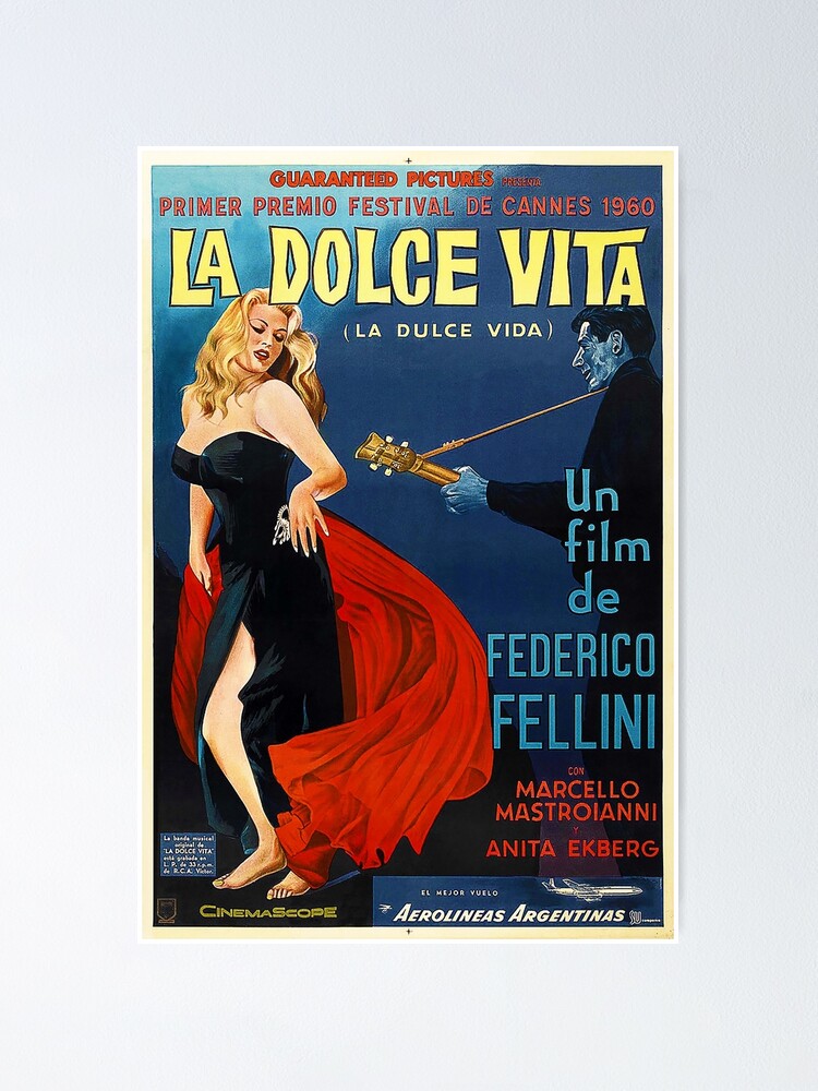 La Dolce Vita Old Film Poster 1960