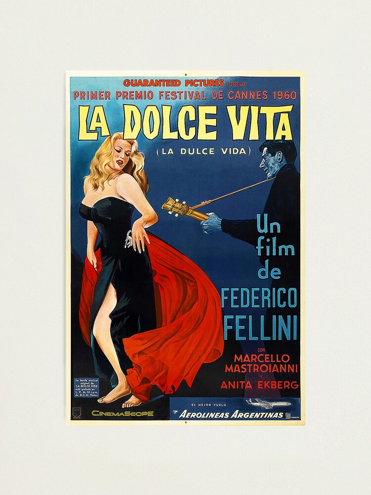 Fellini 1960 Movie Poster Reproduction T Shirt