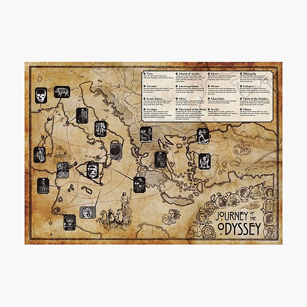 Item preview, Journey of the Odyssey - Map designed and sold by moviemaniacs.