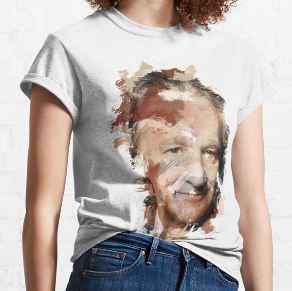 Paint-Stroked Portrait of TV Host and Activist, Bill Maher Classic T-Shirt