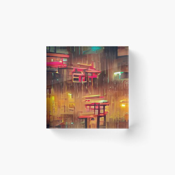 Item preview, Ramen Shop Rainy City Night 01 designed and sold by mhfoto.