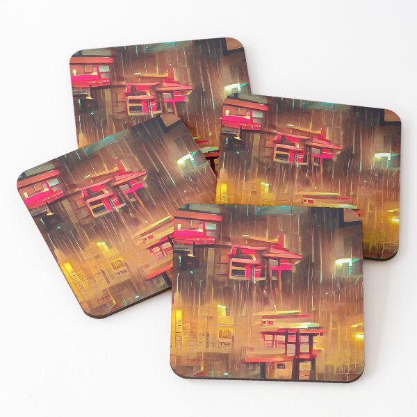Item preview, Ramen Shop Rainy City Night 01 designed and sold by mhfoto.