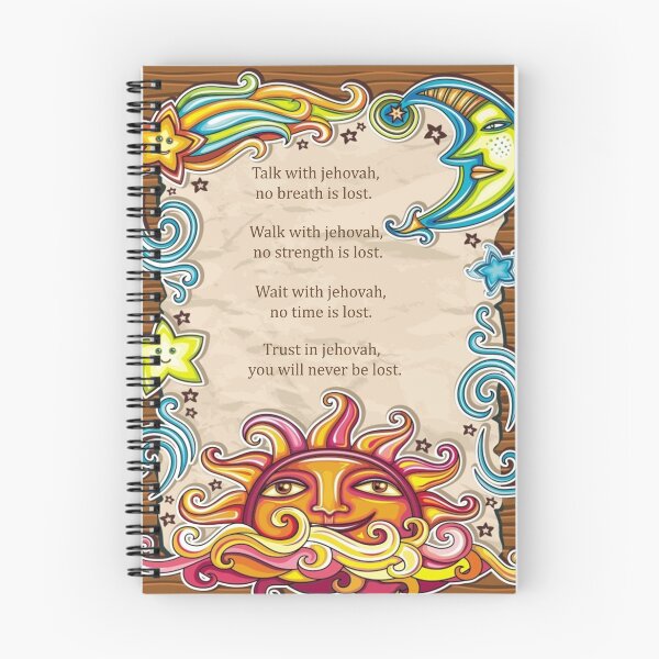 Item preview, TRUST IN JEHOVAH (YOU WILL NEVER BE LOST) Spiral Notebook designed and sold by crafts-gift.
