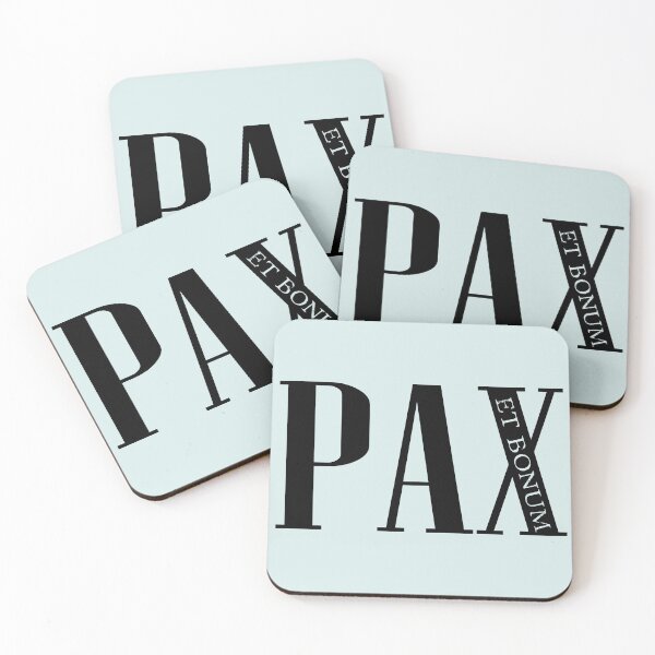 Item preview, Pax et Bonum (Latin: Peace and Blessings) designed and sold by TheCatholicLady.