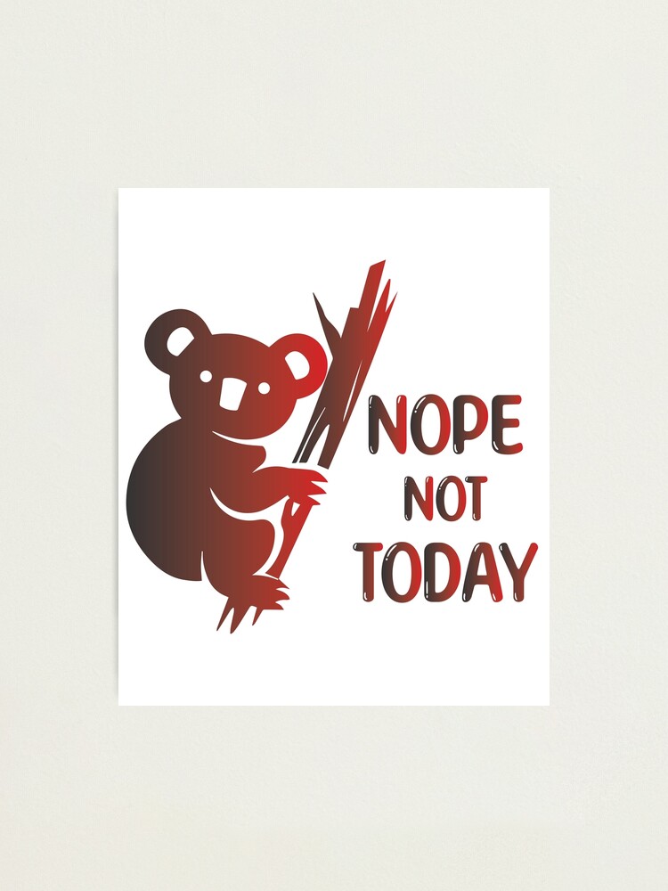 L??mina fotogr??fica ??Koala lindo Koala divertido en color rojo y negro