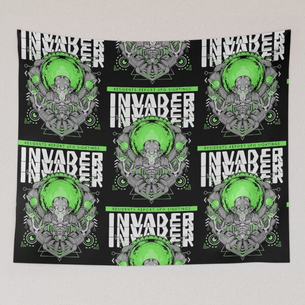 Item preview, Invader, Residents Report UFO Sightings  designed and sold by Richard2598342.
