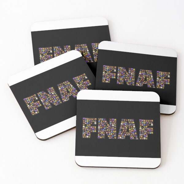 Item preview, Five Nights at Freddy&x27s  Pixel art  FNAF Typography black BG Poster designed and sold by fendlfbamesz.