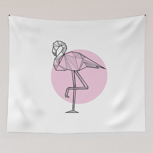 Item preview, Flamingo Geometric Poster designed and sold by fendlfbamesz.