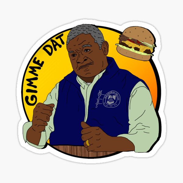 Item preview, Gimme Dat! Cheeseburger sticker inspired by the Netflix show I Think You Should Leave designed and sold by Christopher2612.