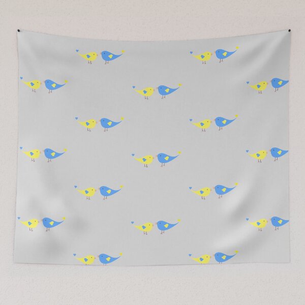 Item preview, Ukraine birds. Support Ukraine, blue and yellow Ukrainian flag colors designed and sold by BeRudeShop.