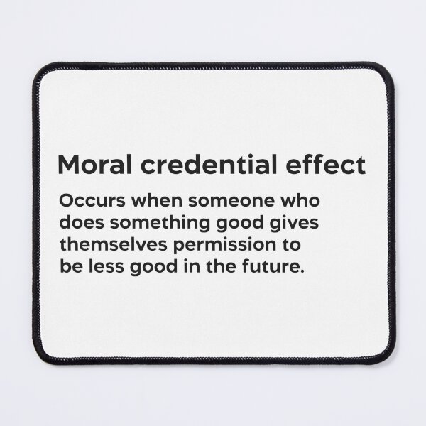 Item preview, Moral credential effect black designed and sold by EdimQuotes.