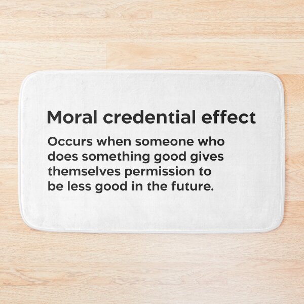 Item preview, Moral credential effect black designed and sold by EdimQuotes.
