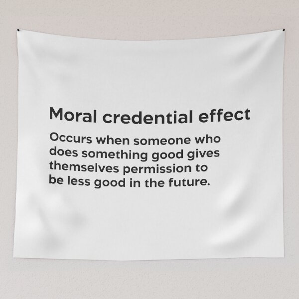 Item preview, Moral credential effect black designed and sold by EdimQuotes.