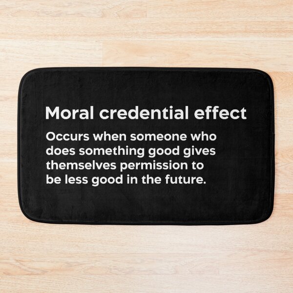 Item preview, Moral credential effect white designed and sold by EdimQuotes.