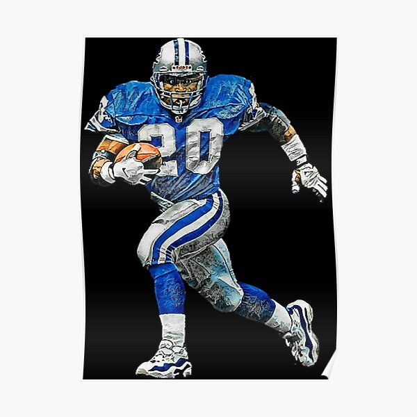 Barry Sanders Detroit Lions Trading Card Poster 100 Jigsaw Puzzle