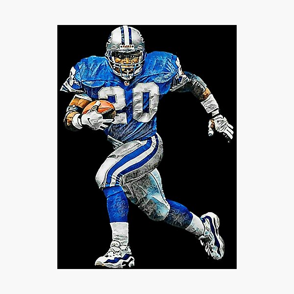 Barry Sanders / Retro Detroit Lions Running Back Design - Barry