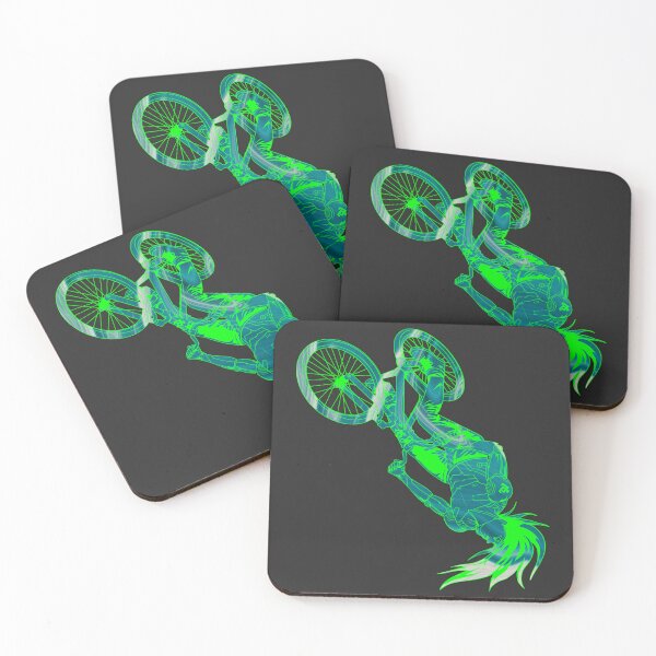 Item preview, MTB Backflip Tricks in White and Teal Marble designed and sold by artOfCal013.