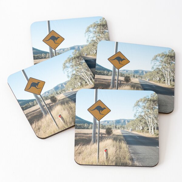 Item preview, Long road in Australia - beware of kangaroos designed and sold by kurtfilm.