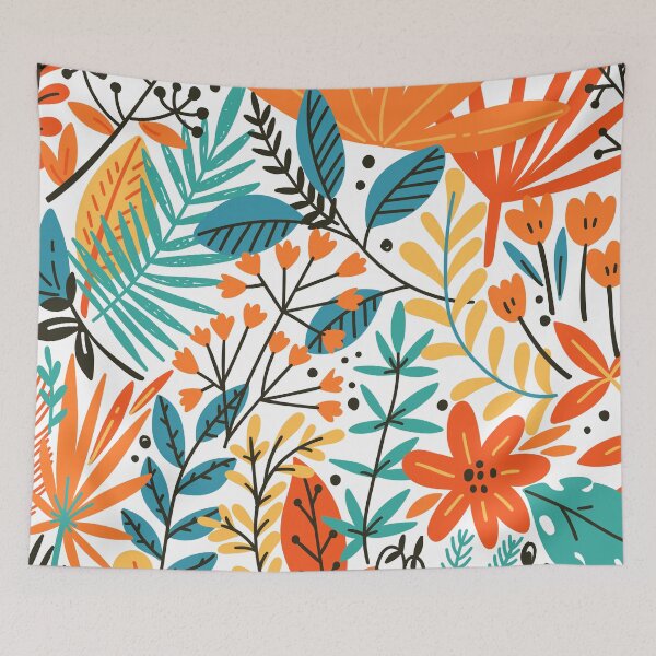 Item preview, Abstract Colorful Summer Amazonian Floral designed and sold by meggydesigns.