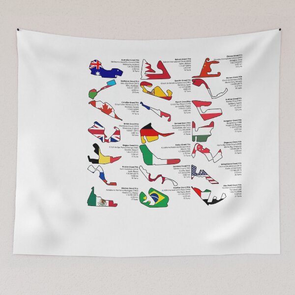 Item preview, Formula 1 Circuits Grand Prix 2018 Poster designed and sold by fendlfbamesz.